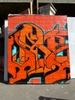 Orange Graffiti Wall Component 8’11”X10