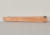 Wooden hand fan with green tabs
