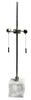 Chrome and Marble Base Table Lamp