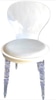 Lucite & White Vintage Dining Chair