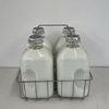 Wire Milk Crate with Milk Bottle