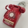 Red Multi-Line Rotary Phone