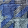 10x8 Blue and Grey Dogtooth Pattern Rug