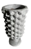 White Glossy Texturized Vase