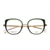 Entourage of 7 Yuka 610 Green Crystal/Rose Gold 51-19