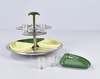 Chrome Two Tiered Tidbit & Shot Glass Caddy