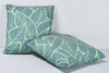 Pair of Green Leaf Throw Pillows