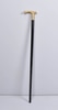 Black Walking Stick w/ Decorative Brass Crutch Handle