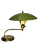 Brass and Olive Vintage Desk Lamp
