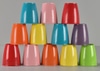 Set of 12 Assorted Colorful Plastic Cups