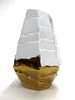 White and Gold Iceberg Vase