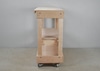 Rolling Wood Work Table w/ Shelf