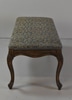 Chinoiserie Brocade Upholstered Cabriole Leg Bench