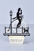 Plastic Wall Silhouette Planter with Bicycle Motif