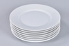 Stack of Seven (7) Plain White Plates