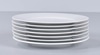 Stack of Seven (7) Plain White Plates