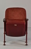 Single Maroon Upholstered Theater Seat