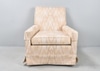 Upholstered Arm Chair w/ Beige Flame-stitched Fabric