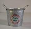 Galvanized Bucket w/ 2 Side Handles & Santa Mail Logo