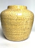 Yellow Crackled Ceramic Vase