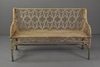 Gothic Iron Garden Bench w/ Rosette Motif