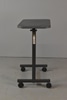 Rolling Hospital Bed Tray w/ Grey Plastic Tabletop