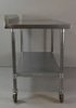 Rolling Stainless Food Prep Table w/ Lower Shelf