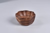 Round Wooden Bowl w/ Ruffled Edge