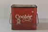 Red Galvanized Ice Chest Cooler or Cooler w/ Eskimo Motif