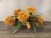 SILKS.Spider Mum Arrangement in Gold Bowl