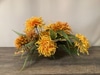 SILKS.Spider Mum Arrangement in Gold Bowl