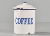 Enamel Coffee Canister w/ Lid