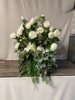 SILK Large White Rose Pedestal Arrangements