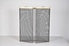 Three Panel Folding Fireplace Screen- Brass Trim & Two Handles