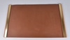 Desk Blotter or Pad with Two Brass Side Cuffs