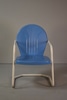 Blue Metal Garden Armchair