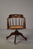 Oak Rolling Spindle Back Desk Chair