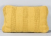 Striped Rectangular Yellow Throw Pillow