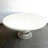 Round White Fiberglass Top & Spun Base Dining Table