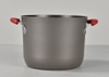 Large Stock Pot with Red Handles