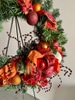 SILK Red and Gold Christmas Wreath