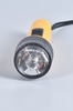 Yellow Plastic Flashlight with Wrist Strap