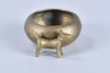 Small Decorative Brass Incense Burner with Sculpted Dog Handle