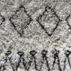 12x9 Ivory and Dark Brown Casablanca Shag Rug