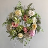 SILK Soft Pink and Yellow Vine Wreath