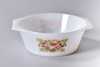 White Pyrex Casserole Dish with Floral Motif