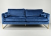 Modern Blue Velvet Couch