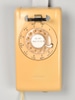 Yellow Rotary Wall Phone