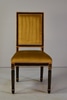 Upholstered Gold Corduroy Side Chair with Wood French Frame