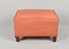 Ottoman w/ Vinyl Orang Upholstery